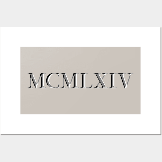 Roman Numeral 1964 Wall Art by GloopTrekker